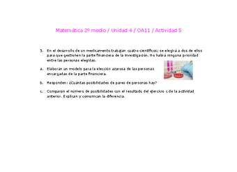 Matemática 2 medio-Unidad 4-OA11-Actividad 5 Matemática 2 medio-Unidad 4-OA11-Actividad 5