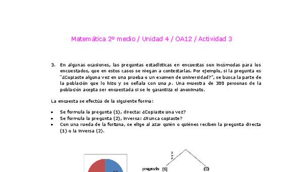 Matemática 2 medio-Unidad 4-OA12-Actividad 3 Matemática 2 medio-Unidad 4-OA12-Actividad 3