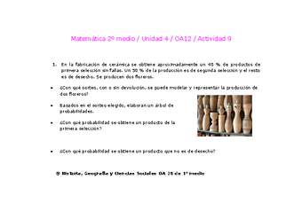Matemática 2 medio-Unidad 4-OA12-Actividad 9 Matemática 2 medio-Unidad 4-OA12-Actividad 9