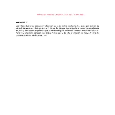 Artes Musicales 1 medio-Unidad 4-OA1;7-Actividad 1 Artes Musicales 1 medio-Unidad 4-OA1;7-Actividad 1