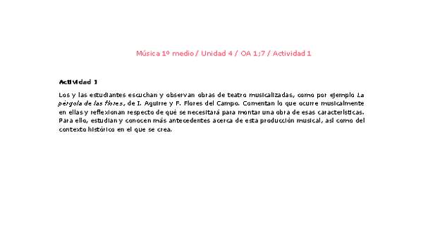 Artes Musicales 1 medio-Unidad 4-OA1;7-Actividad 1 Artes Musicales 1 medio-Unidad 4-OA1;7-Actividad 1