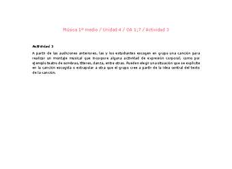 Artes Musicales 1 medio-Unidad 4-OA1;7-Actividad 3 Artes Musicales 1 medio-Unidad 4-OA1;7-Actividad 3