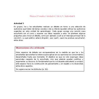 Artes Musicales 1 medio-Unidad 4-OA1;7-Actividad 5 Artes Musicales 1 medio-Unidad 4-OA1;7-Actividad 5