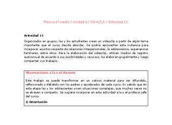 Artes Musicales 1 medio-Unidad 4-OA4;5;6-Actividad 11 Artes Musicales 1 medio-Unidad 4-OA4;5;6-Actividad 11