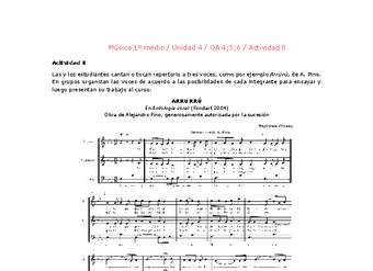 Artes Musicales 1 medio-Unidad 4-OA4;5;6-Actividad 8 Artes Musicales 1 medio-Unidad 4-OA4;5;6-Actividad 8