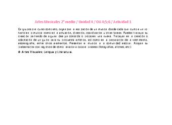Artes Musicales 2 medio-Unidad 4-OA4;5;6-Actividad 1 Artes Musicales 2 medio-Unidad 4-OA4;5;6-Actividad 1