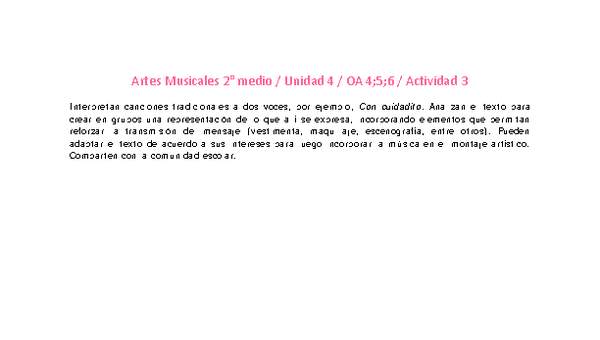 Artes Musicales 2 medio-Unidad 4-OA4;5;6-Actividad 3 Artes Musicales 2 medio-Unidad 4-OA4;5;6-Actividad 3