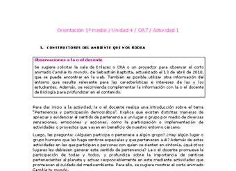Orientación 1 medio-Unidad 4-OA7-Actividad 1 Orientación 1 medio-Unidad 4-OA7-Actividad 1