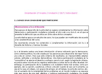 Orientación 1 medio-Unidad 4-OA7-Actividad 2 Orientación 1 medio-Unidad 4-OA7-Actividad 2