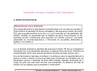 Orientación 1 medio-Unidad 4-OA7-Actividad 4 Orientación 1 medio-Unidad 4-OA7-Actividad 4