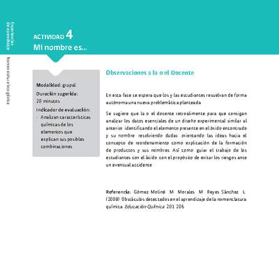 Sugerencia para el profesor: Actividad 4. Mi nombre es... Sugerencia para el profesor: Actividad 4. Mi nombre es...