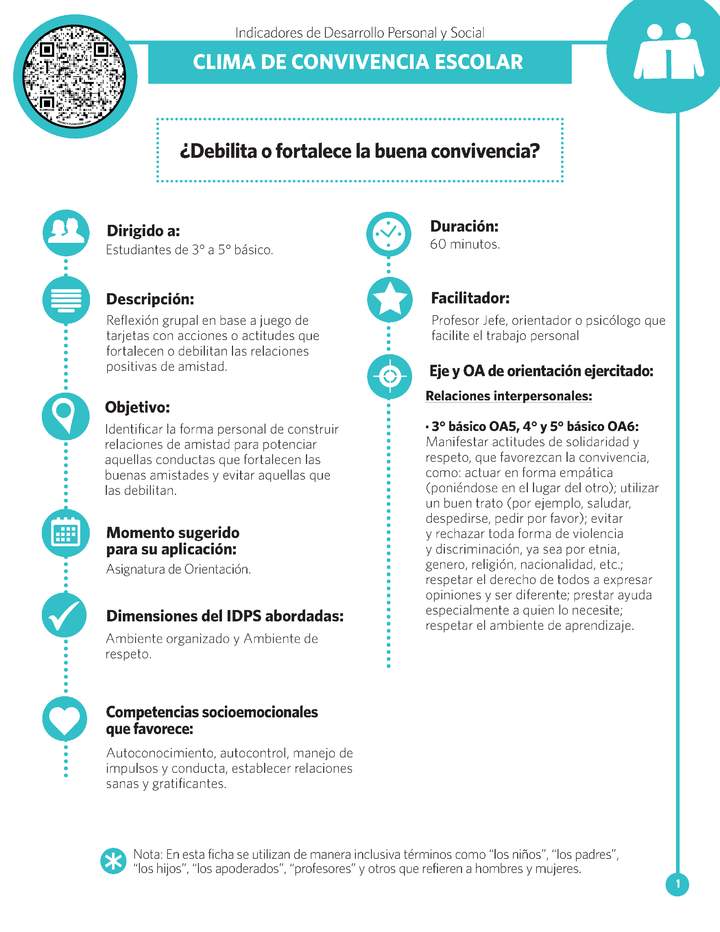 Ficha IDPS: ¿Debilita o fortalece la buena convivencia? Ficha IDPS: ¿Debilita o fortalece la buena convivencia?