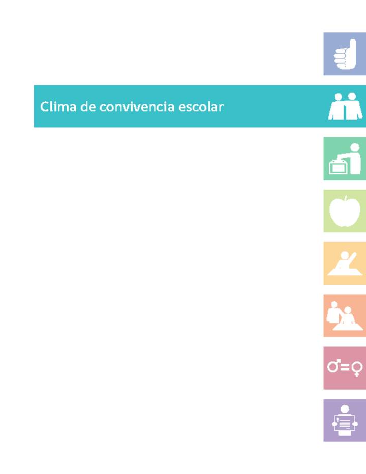 Documento Indicador Clima de convivencia escolar Documento Indicador Clima de convivencia escolar