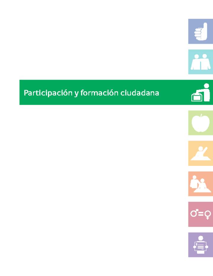 Documento Indicador Participación y formación ciudadana Documento Indicador Participación y formación ciudadana