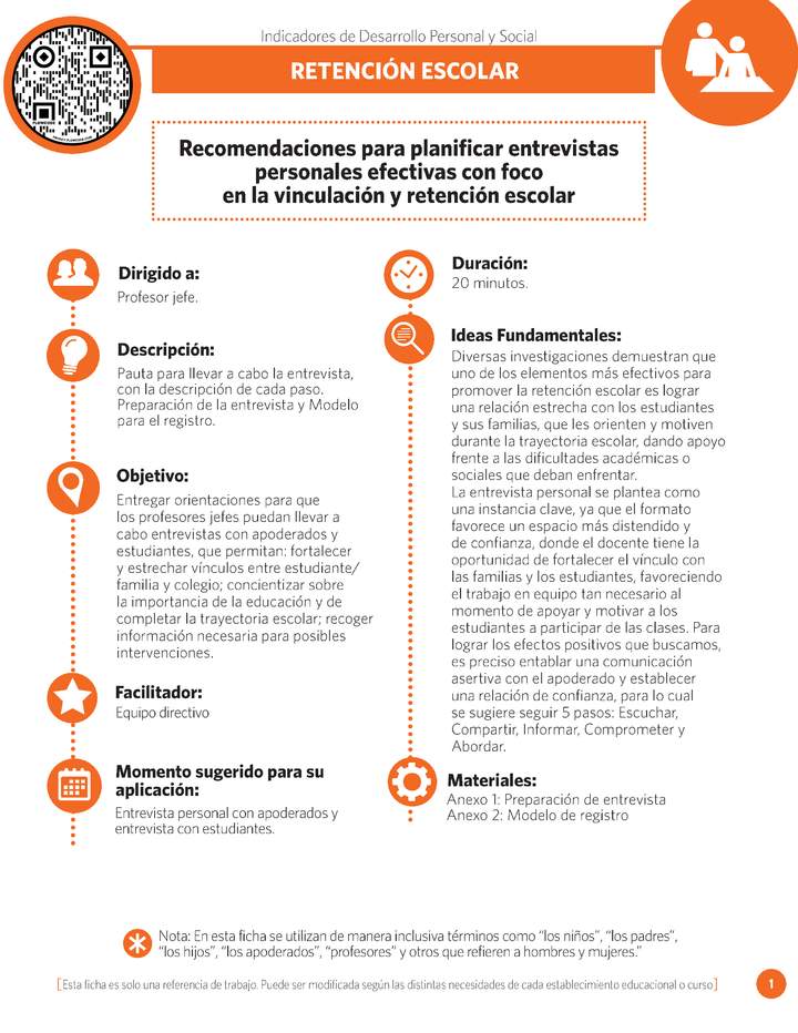 Ficha IDPS: Recomendaciones para realizar entrevistas personales efectivas. Ficha IDPS: Recomendaciones para realizar entrevistas personales efectivas.