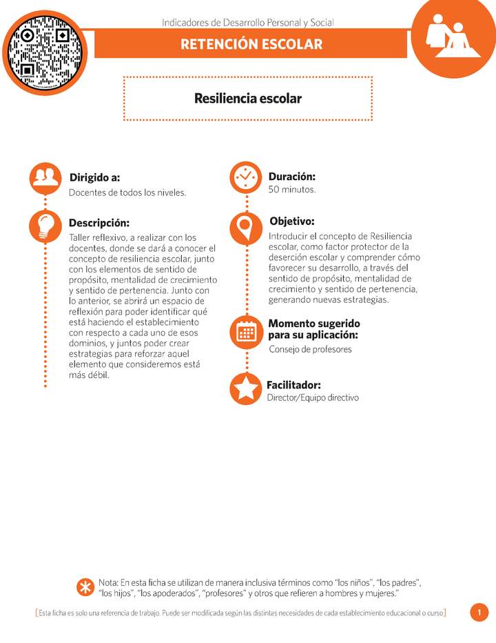 Ficha IDPS: Resiliencia escolar. Ficha IDPS: Resiliencia escolar.