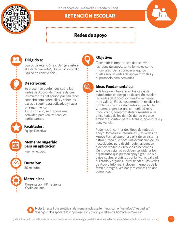 Ficha IDPS: Redes de apoyo. Ficha IDPS: Redes de apoyo.