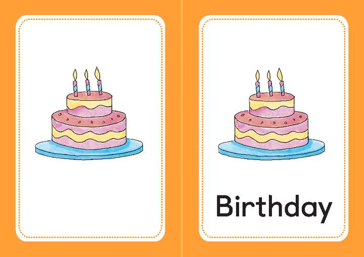 Tarjeta para imprimir o proyectar: Birthday Tarjeta para imprimir o proyectar: Birthday