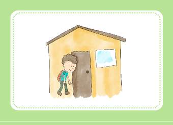 Tarjeta para imprimir o proyectar: I arrive home Tarjeta para imprimir o proyectar: I arrive home