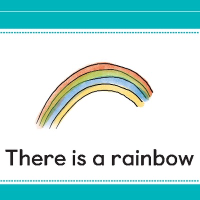 Tarjeta para imprimir o proyectar: There is a rainbow Tarjeta para imprimir o proyectar: There is a rainbow