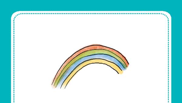 Tarjeta para imprimir o proyectar: There is a rainbow Tarjeta para imprimir o proyectar: There is a rainbow