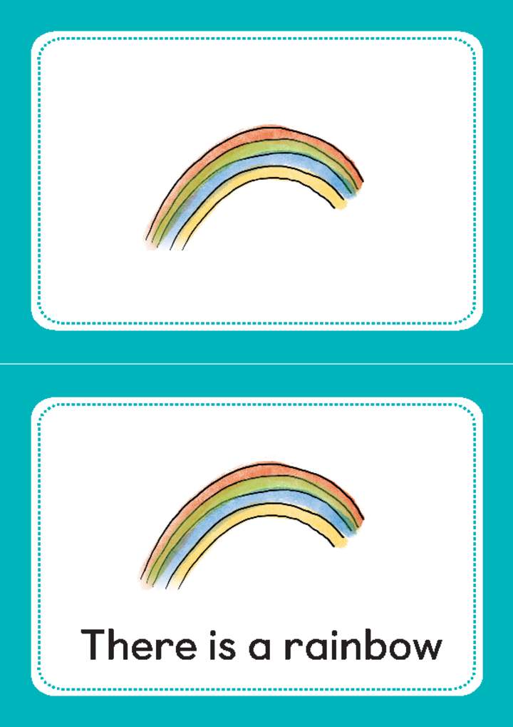 Tarjeta para imprimir o proyectar: There is a rainbow Tarjeta para imprimir o proyectar: There is a rainbow