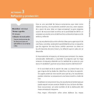 Sugerencia para el profesor: Actividad 3: Reflexión y producción Sugerencia para el profesor: Actividad 3: Reflexión y producción