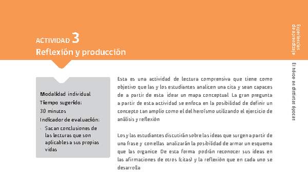 Sugerencia para el profesor: Actividad 3: Reflexión y producción Sugerencia para el profesor: Actividad 3: Reflexión y producción