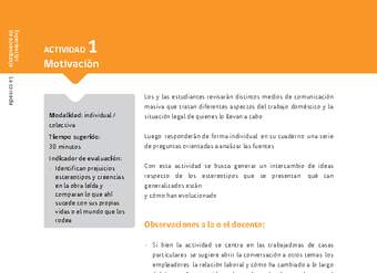 Sugerencia para el profesor: Actividad 1: Motivación Sugerencia para el profesor: Actividad 1: Motivación