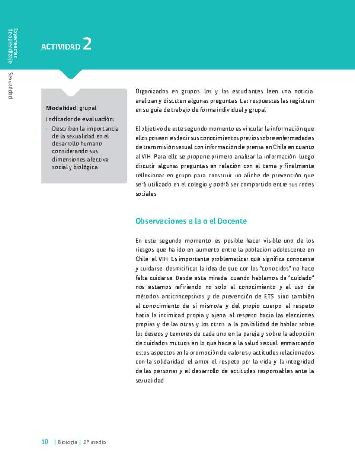 Sugerencia para el profesor: Actividad 2. Métodos de control de la natalidad y autocuidado Sugerencia para el profesor: Actividad 2. Métodos de control de la natalidad y autocuidado