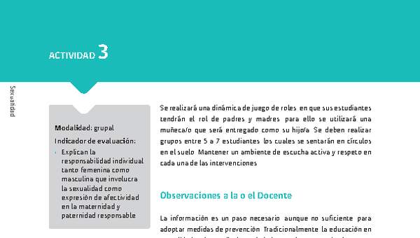 Sugerencia para el profesor: Actividad 3. Enfermedades de transmisión sexual Sugerencia para el profesor: Actividad 3. Enfermedades de transmisión sexual
