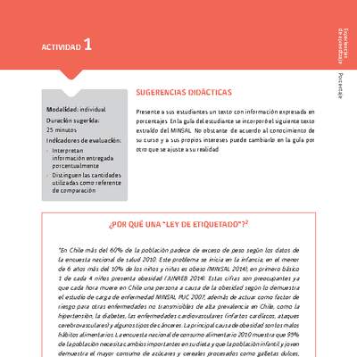 Sugerencia para el profesor: Actividad 1 Sugerencia para el profesor: Actividad 1