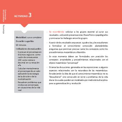 Sugerencia para el profesor: Actividad 3 Sugerencia para el profesor: Actividad 3