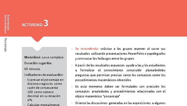 Sugerencia para el profesor: Actividad 3 Sugerencia para el profesor: Actividad 3