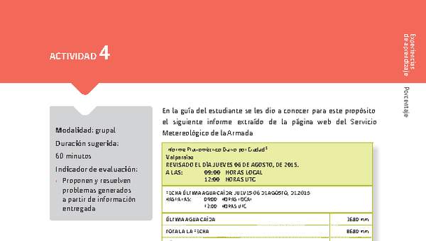 Sugerencia para el profesor: Actividad 4 Sugerencia para el profesor: Actividad 4