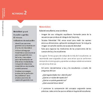 Sugerencia para el profesor: Actividad 2 Sugerencia para el profesor: Actividad 2