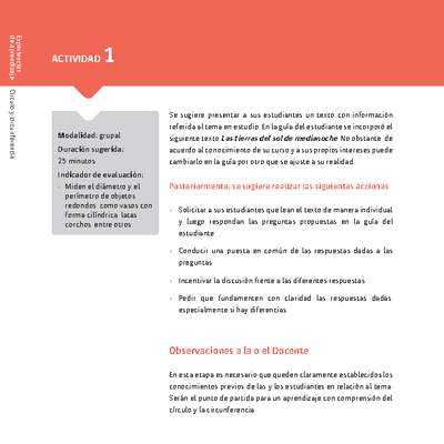 Sugerencia para el profesor: Actividad 1 Sugerencia para el profesor: Actividad 1