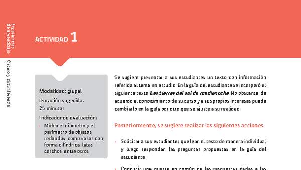 Sugerencia para el profesor: Actividad 1 Sugerencia para el profesor: Actividad 1