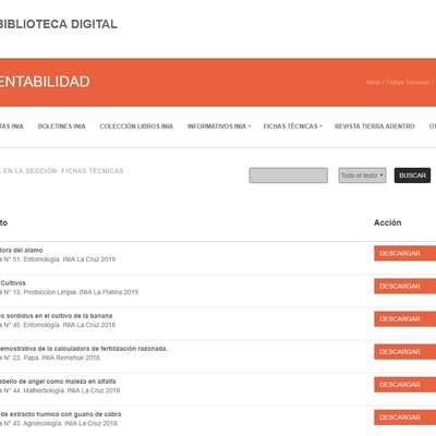 SITIO BIBLIOTECA DIGITAL INIA SUSTENTABILIDAD SITIO BIBLIOTECA DIGITAL INIA SUSTENTABILIDAD
