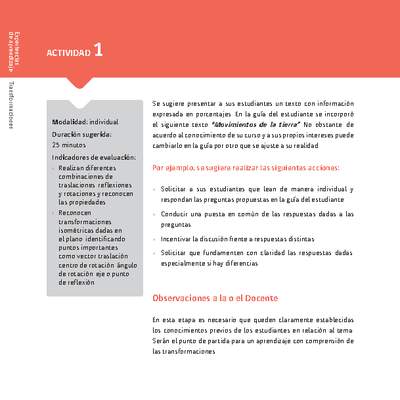 Sugerencia para el profesor: Actividad 1 Sugerencia para el profesor: Actividad 1