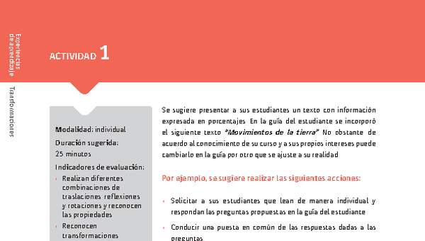 Sugerencia para el profesor: Actividad 1 Sugerencia para el profesor: Actividad 1