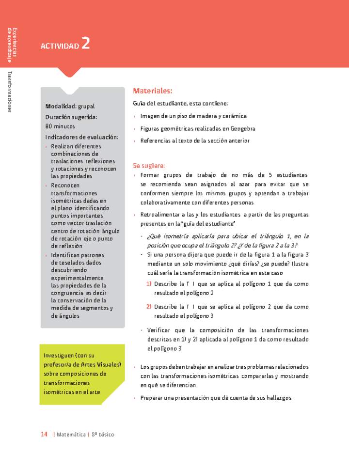 Sugerencia para el profesor: Actividad 2 Sugerencia para el profesor: Actividad 2