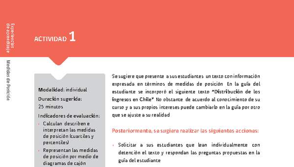 Sugerencia para el profesor: Actividad 1 Sugerencia para el profesor: Actividad 1