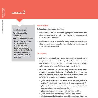 Sugerencia para el profesor: Actividad 2 Sugerencia para el profesor: Actividad 2