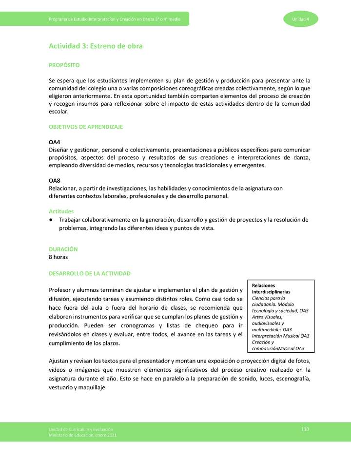 Actividad 3: Estreno de obra