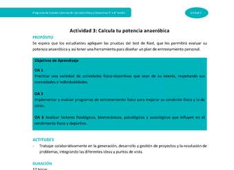Actividad 3: Calcula tu potencia anaeróbica