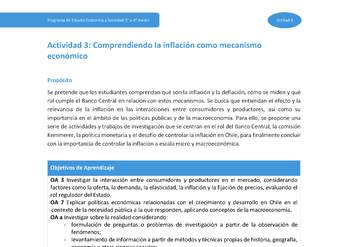 Actividad 3: Comprendiendo la inflación como mecanismo económico