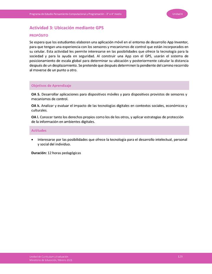 Actividad 3: Ubicación a través de GPS