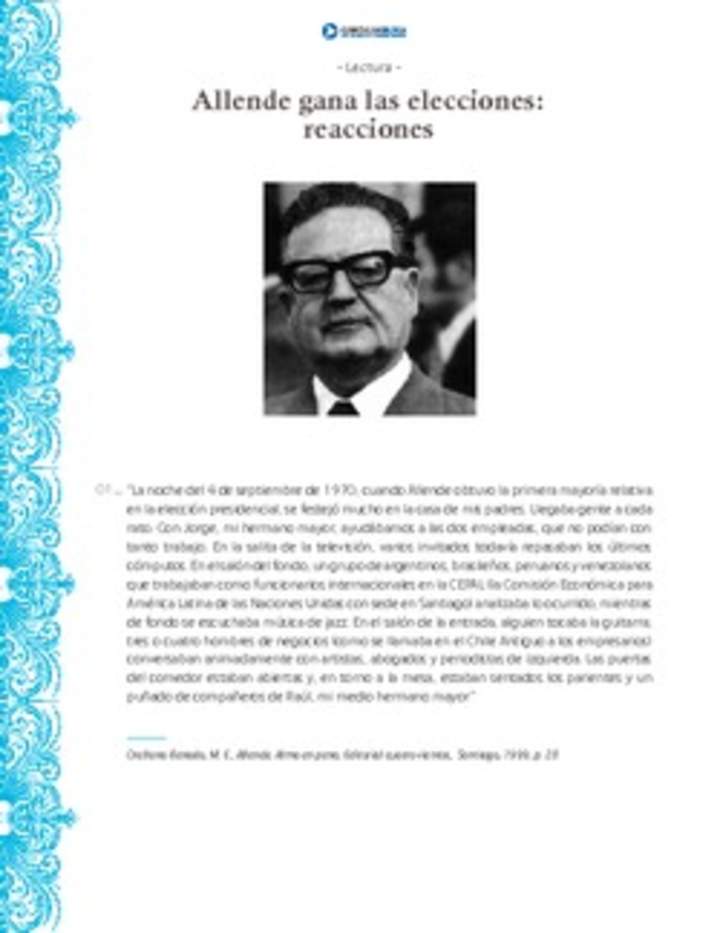 Allende gana las elecciones: reacciones