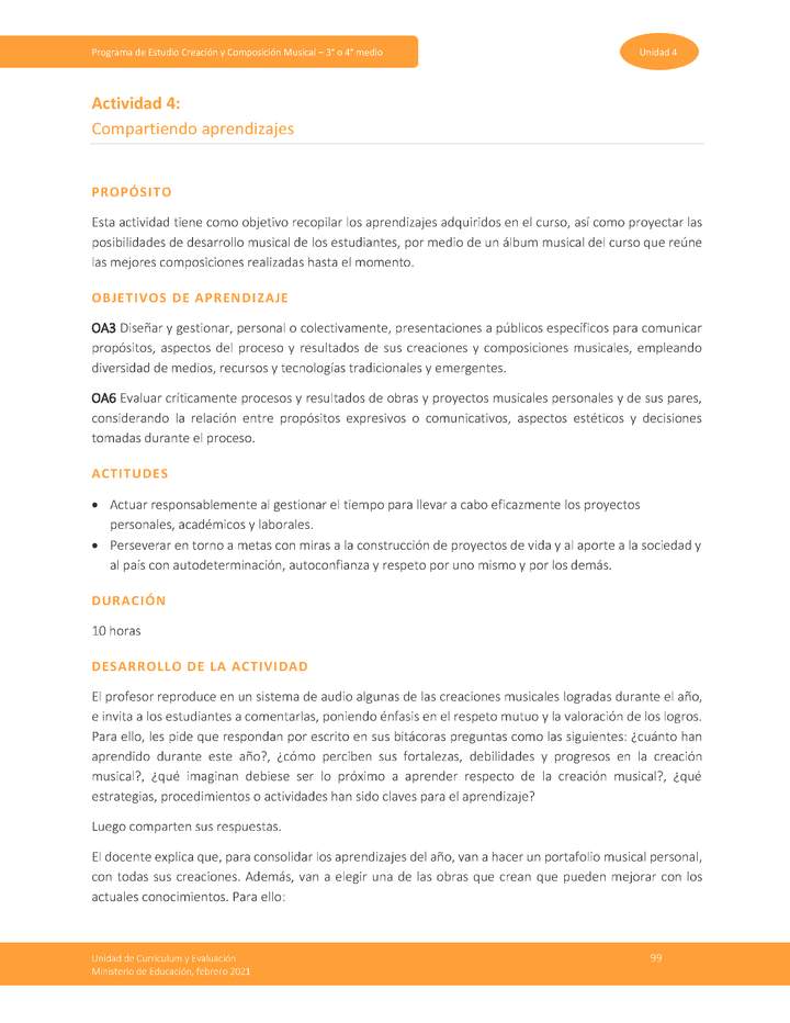 Actividad 4: Compartiendo aprendizajes